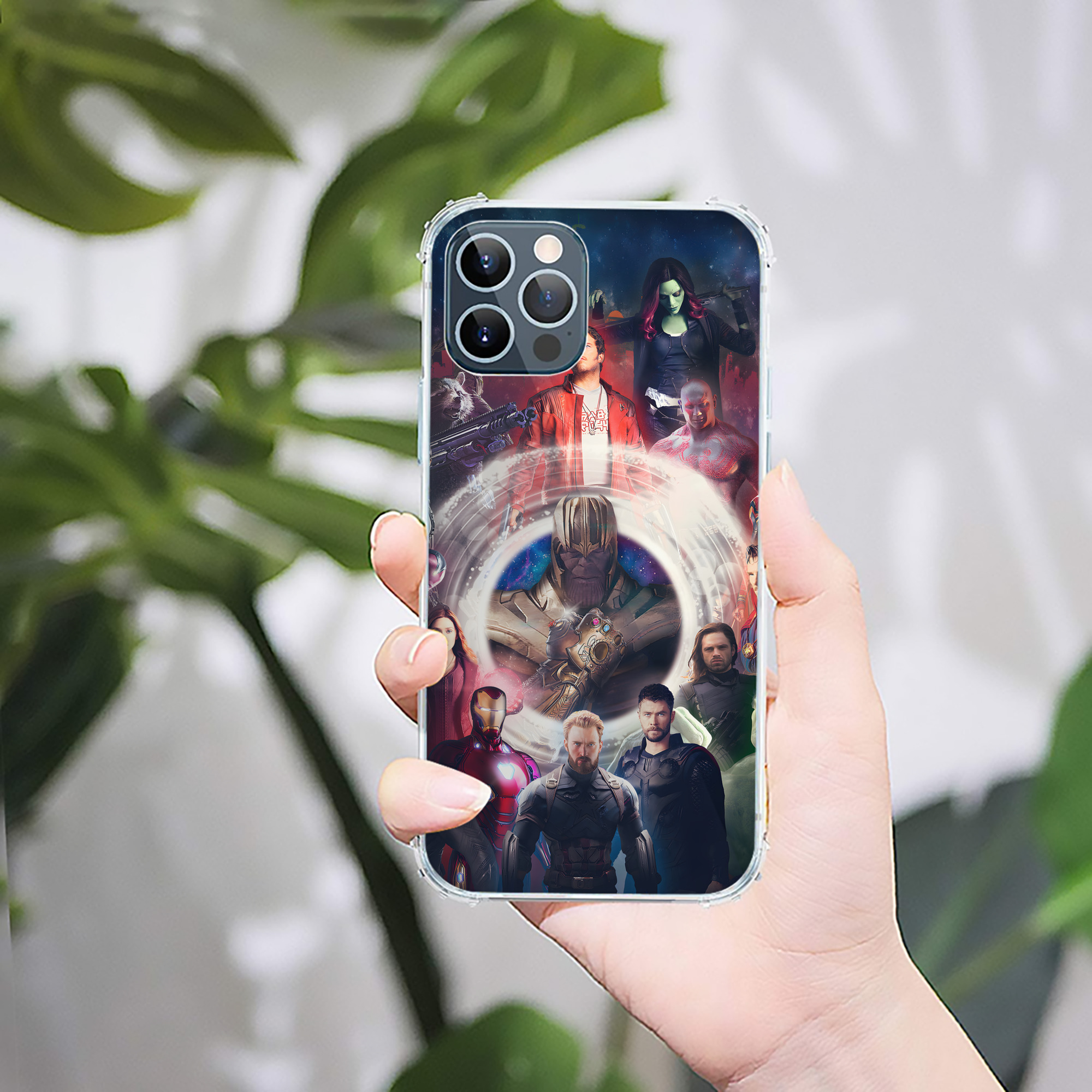 （画像用） アベンジャーズ The Avengers 【iPhone 12シリーズ対応】透明スマホケース（クリアソフトケース）